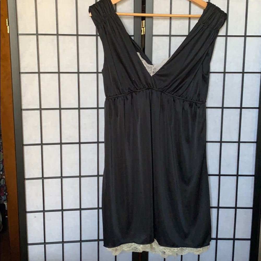 Silk-feel baby doll dress/nightgown